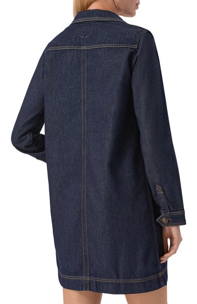 Джинсовое платье ZADIG AND VOLTAIRE синего цвета по цене 53550 руб., арт. WWDR02576, фото 4 Джинсовое платье ZADIG AND VOLTAIRE, арт. WWDR02576, фото 4