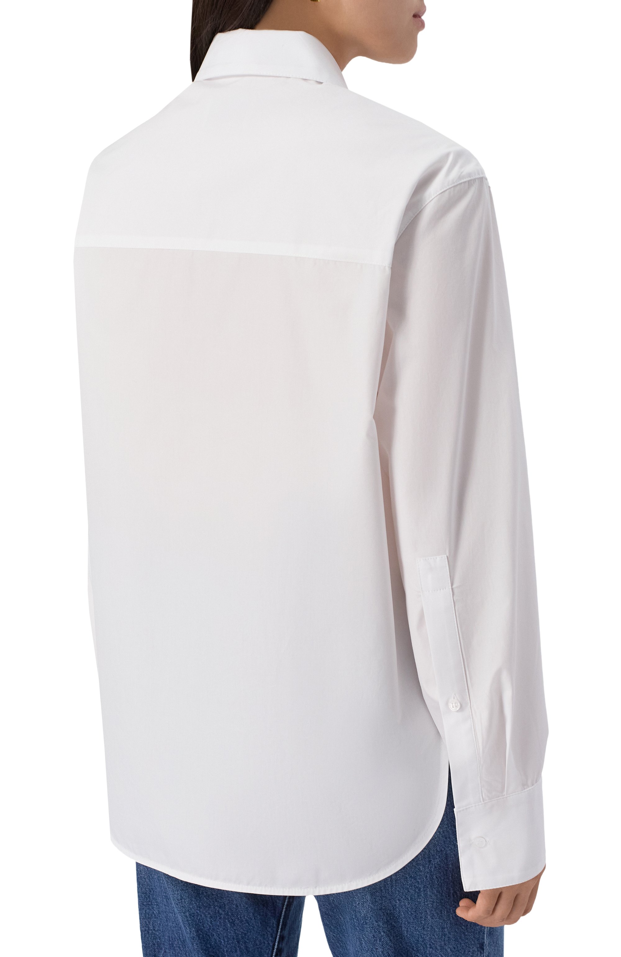 Хлопковая рубашка LOULOU DE SAISON белого цвета по цене 35150 руб., арт. ALIM, фото 4 Хлопковая рубашка LOULOU DE SAISON, арт. ALIM, фото 4