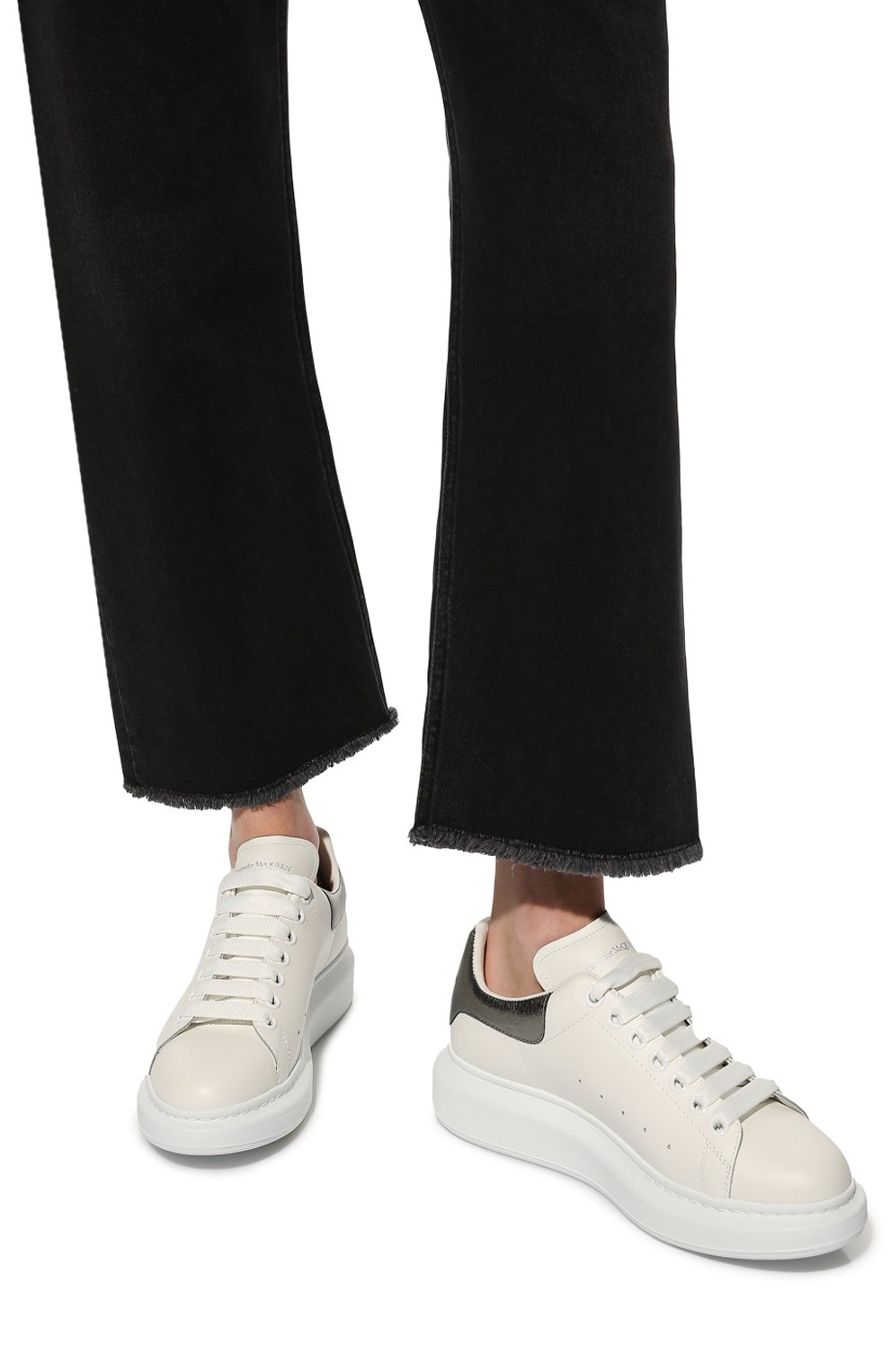 Кожаные кеды oversized ALEXANDER MCQUEEN, арт. 553770/WHFBU, фото 3