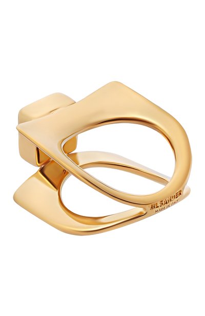 Кольцо JIL SANDER золотого цвета по цене 59950 руб., арт. J11UQ0107/P9364, фото 3 Кольцо JIL SANDER, арт. J11UQ0107/P9364, фото 3