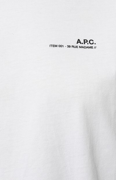 Хлопковая футболка A.P.C., арт. C0FBT-F26012, фото 5