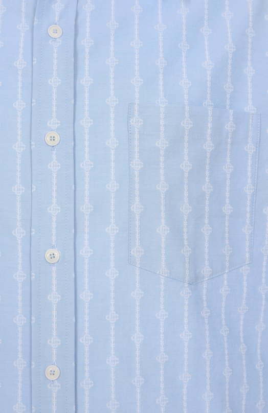 Рубашка из хлопка и вискозы Casablanca MS25-SH-175-01 Голубой  MS25-SH-175-01 Фото 6