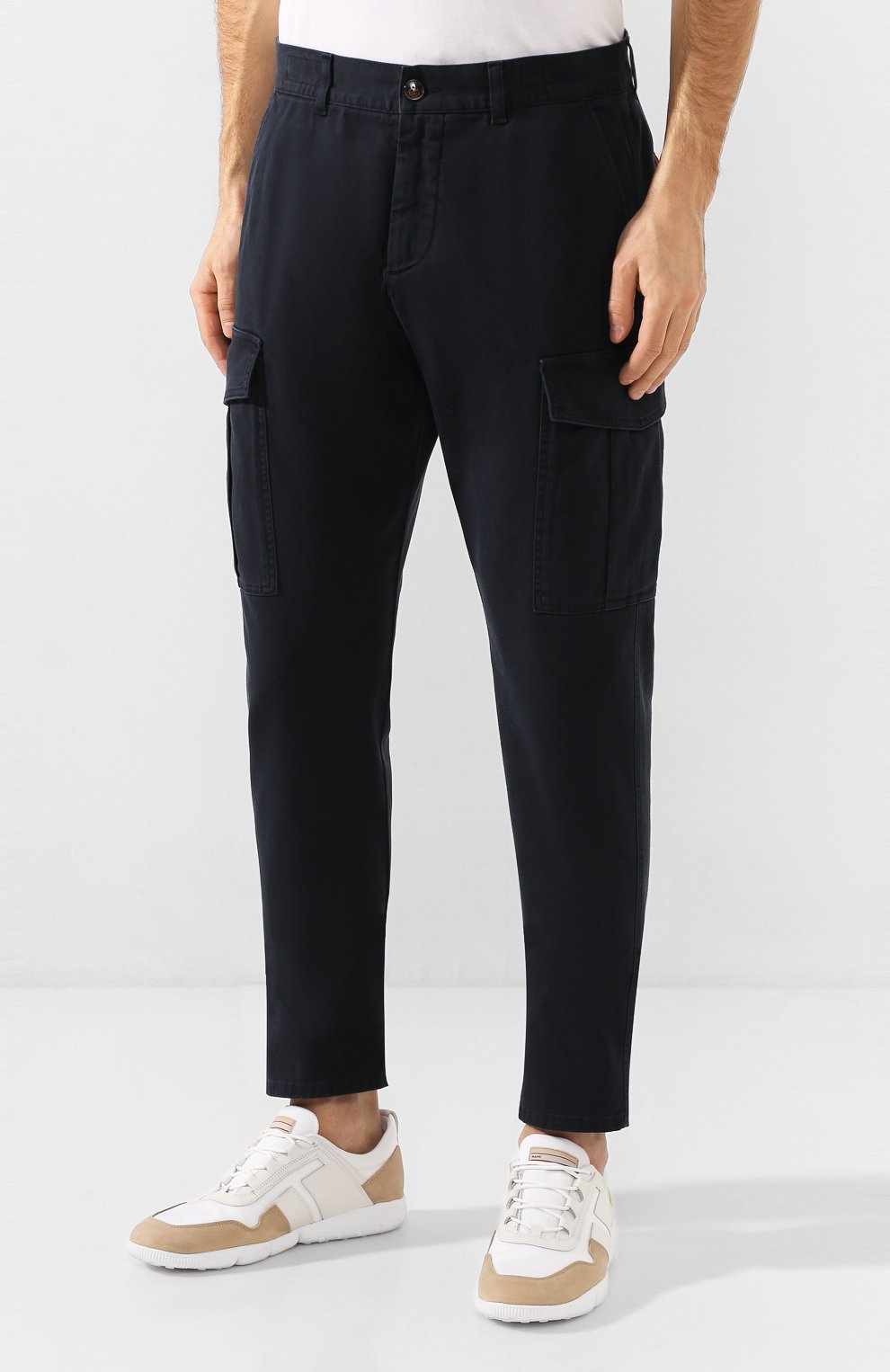 Хлопковые брюки-карго ELEVENTY PLATINUM темно-синего цвета по цене 20500 руб., арт. A75PANA03 TET0A001, фото 3 Хлопковые брюки-карго ELEVENTY PLATINUM, арт. A75PANA03 TET0A001, фото 3