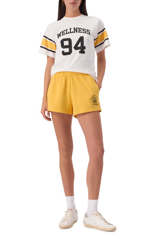 Хлопковая футболка Sporty and Rich T0039622037WH43 Белый  T0039622037WH43 Фото 2