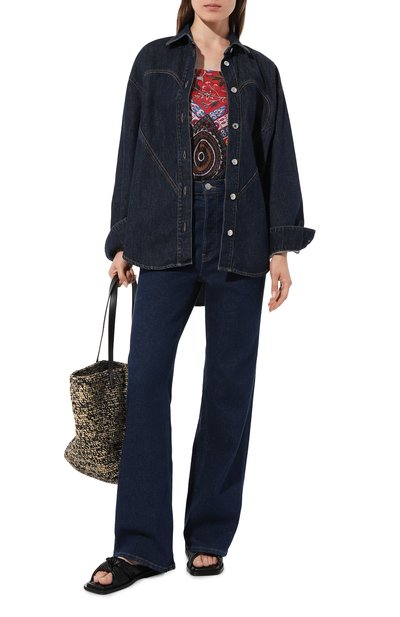 Шелковый платок сюзане GOURJI красного цвета по цене 14990 руб., арт. T21SUZ7RDR/1, фото 3 Шелковый платок сюзане GOURJI, арт. T21SUZ7RDR/1, фото 3