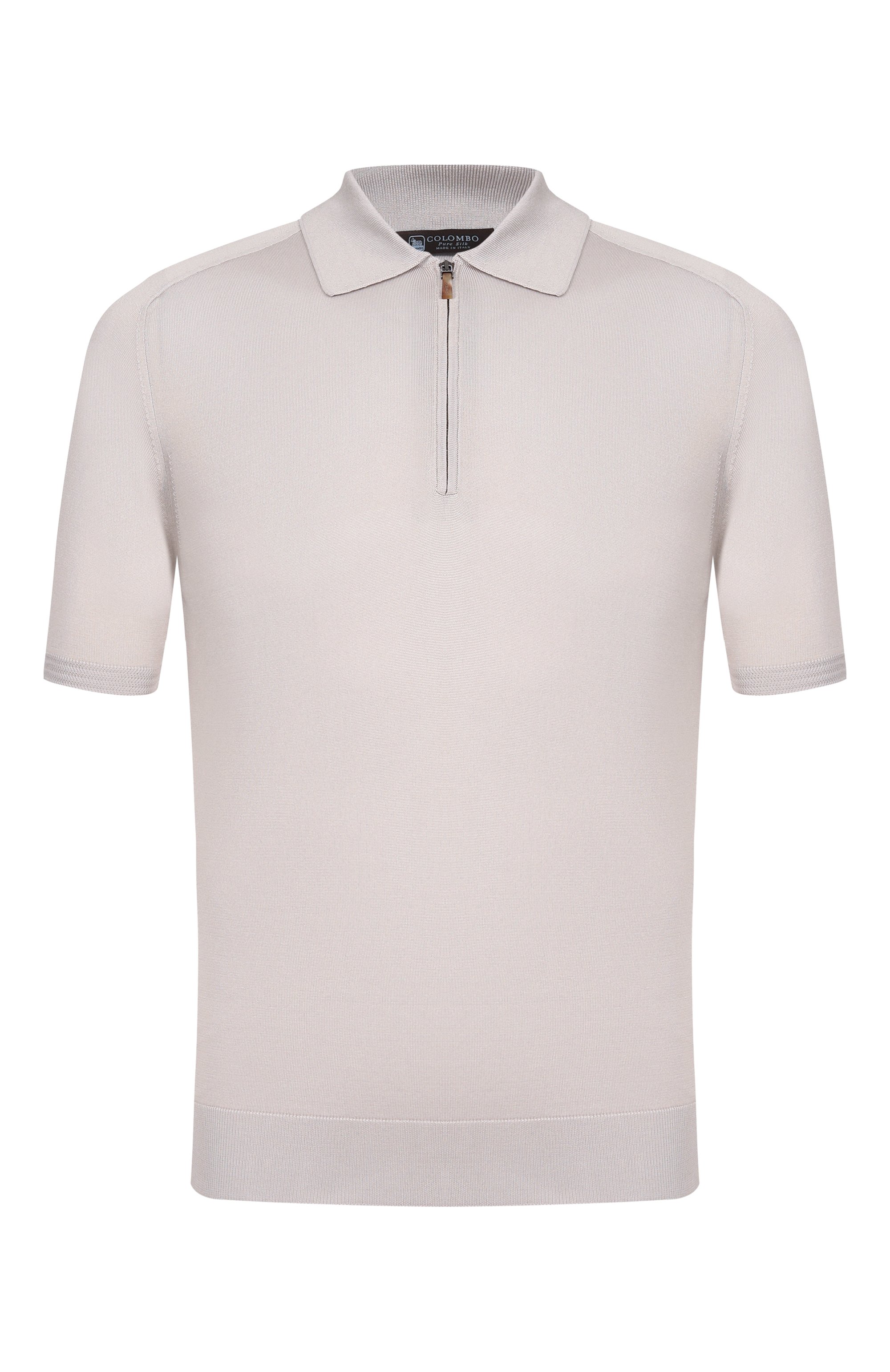 Шелковое поло COLOMBO светло-бежевого цвета по цене 122000 руб., арт. MA04864/4-120AN, фото 1 Шелковое поло COLOMBO, арт. MA04864/4-120AN, фото 1
