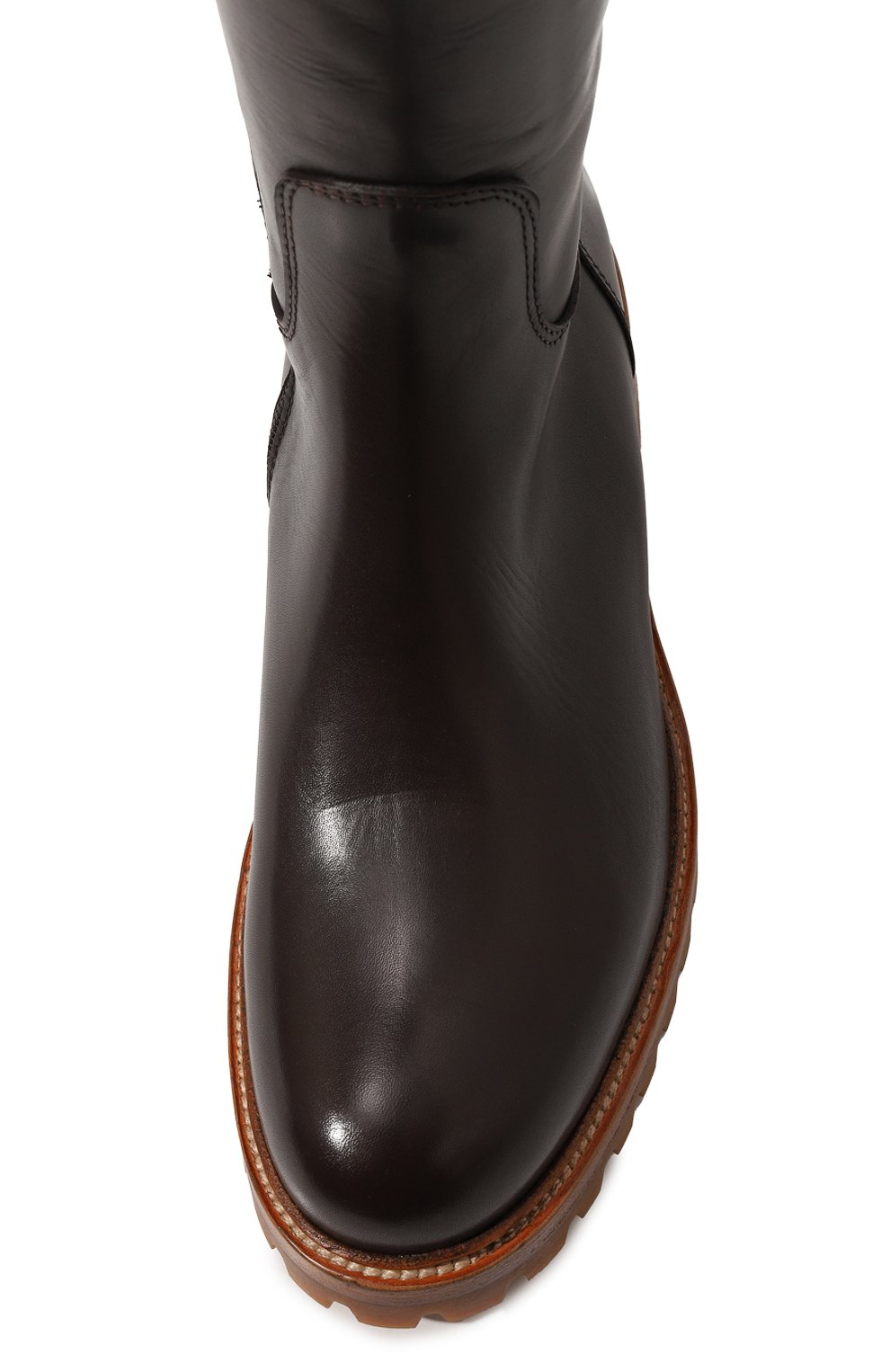 Кожаные сапоги KITON темно-коричневого цвета по цене 103000 руб., арт. D56809NX0602, фото 6 Кожаные сапоги KITON, арт. D56809NX0602, фото 6