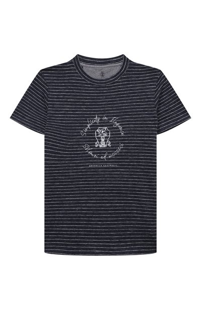 Льняная футболка BRUNELLO CUCINELLI, арт. BTS43T144B, фото 1