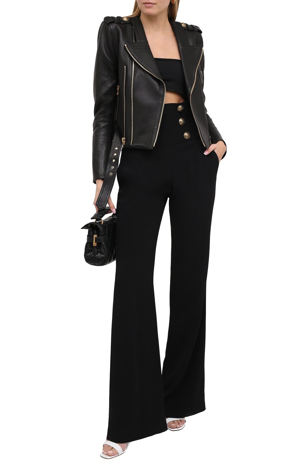 Кожаная куртка BALMAIN черного цвета по цене 298000 руб., арт. UF18249/L025, фото 3 Кожаная куртка BALMAIN, арт. UF18249/L025, фото 3