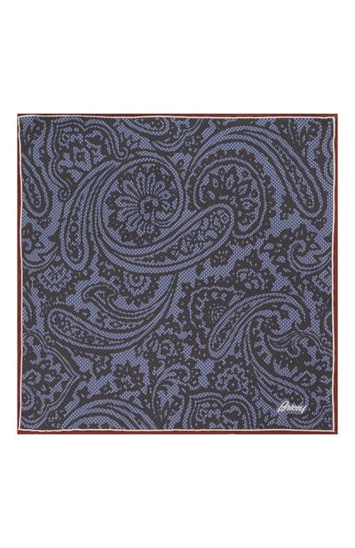 Шелковый платок BRIONI синего цвета по цене 18700 руб., арт. 071000/01439, фото 3 Шелковый платок BRIONI, арт. 071000/01439, фото 3