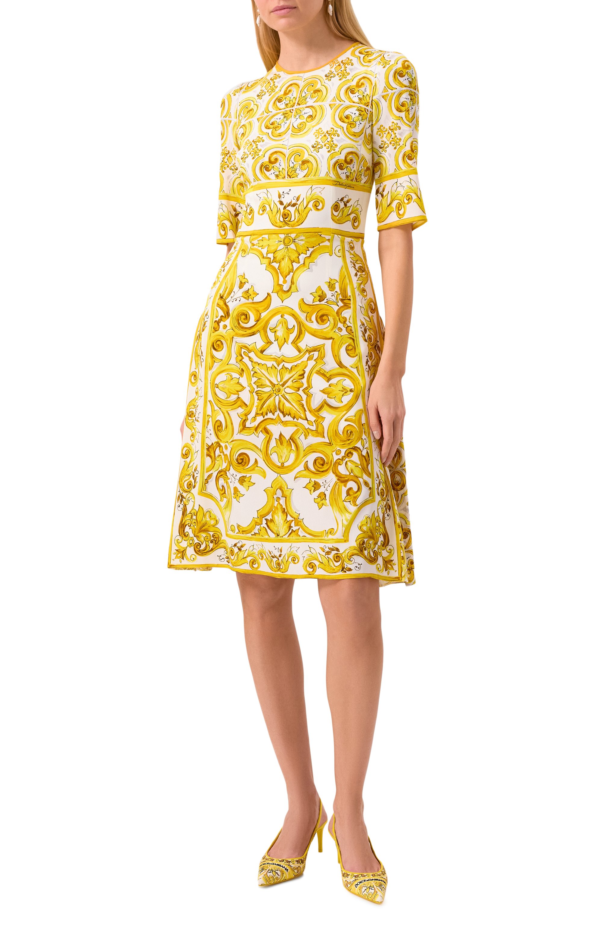 Шелковое платье DOLCE & GABBANA, арт. F6ADST/HPABL, фото 3