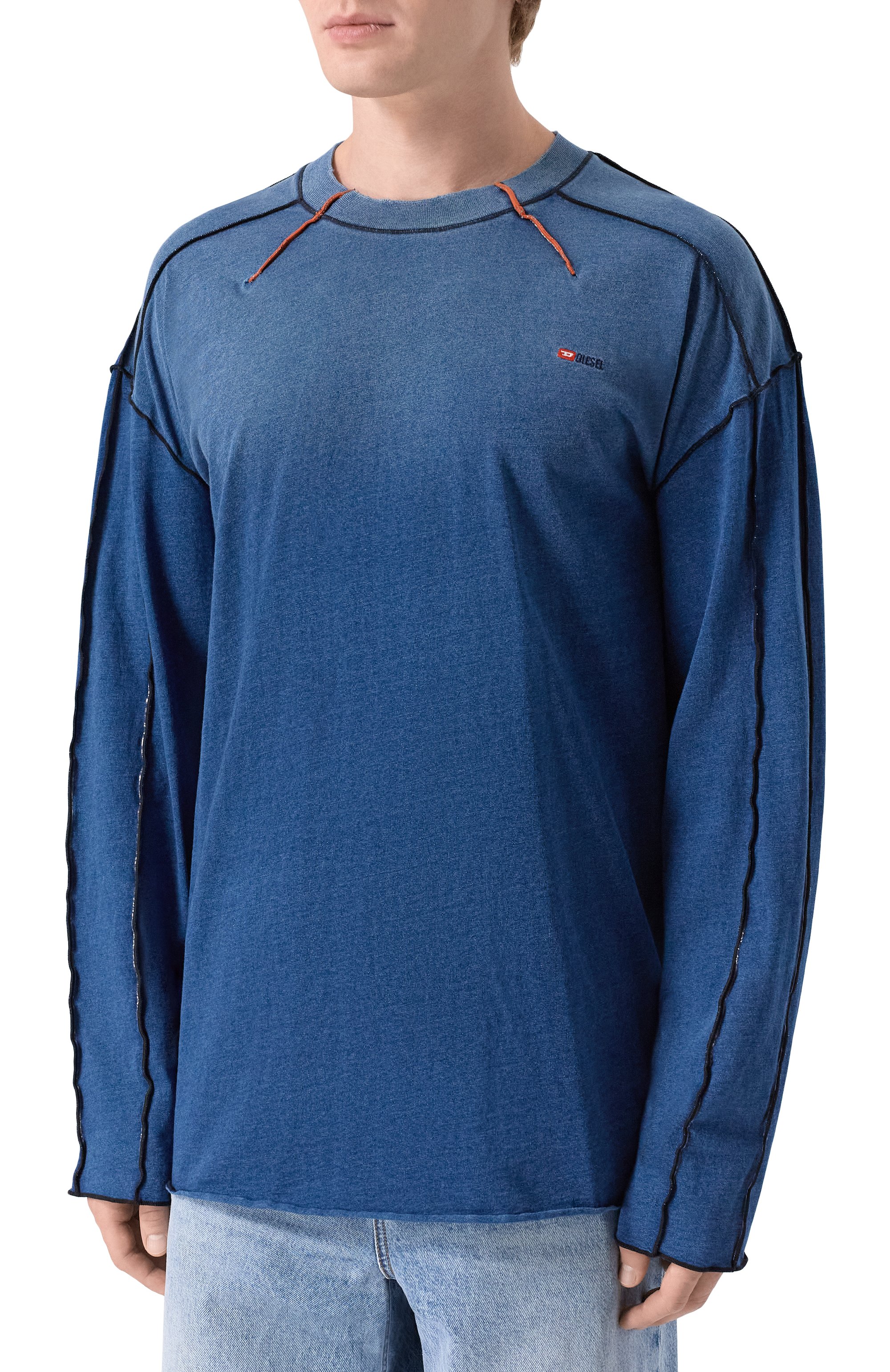 Хлопковый лонгслив DIESEL, арт. A19991/0PKAG, фото 3