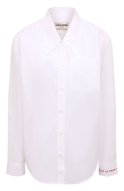 Женская хлопковая рубашка ZADIG AND VOLTAIRE, арт. WWT000007
