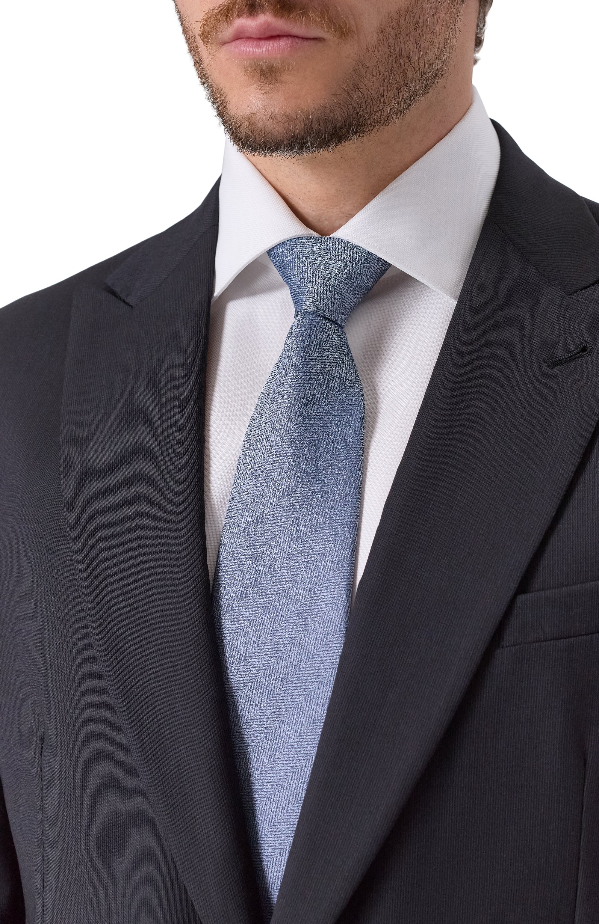 Галстук BOSS голубого цвета по цене 10600 руб., арт. 50550504, фото 2 Галстук BOSS, арт. 50550504, фото 2