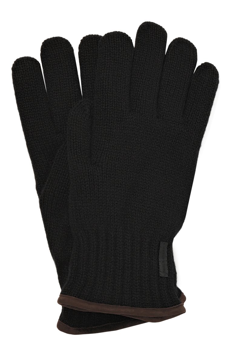 Мужские шерстяные перчатки PAUL&SHARK черного цвета, арт. 12317200 | Фото 1 (Материал: Текстиль, Шерсть; Кросс-КТ: Трикотаж; Материал сплава: Проставлено; Нос: Не проставлено)