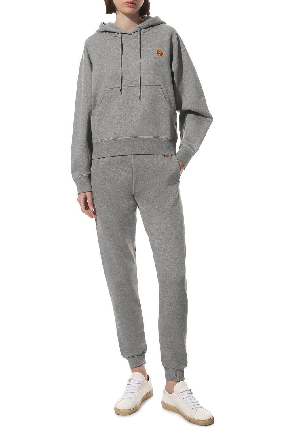Хлопковые джоггеры KENZO серого цвета по цене 29050 руб., арт. FB52PA7224ML, фото 2 Хлопковые джоггеры KENZO, арт. FB52PA7224ML, фото 2