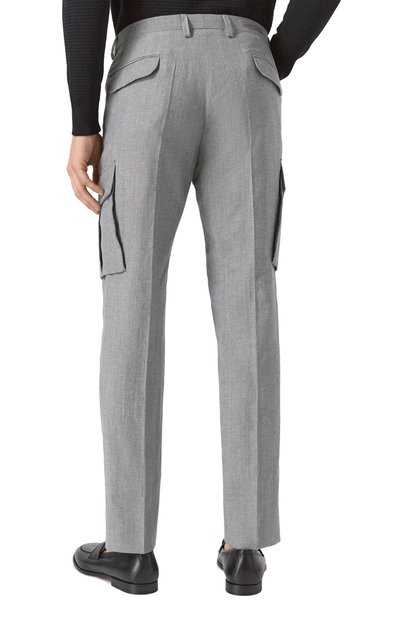 Брюки-карго из шерсти и льна CORNELIANI, арт. 254L02-2514164, фото 4