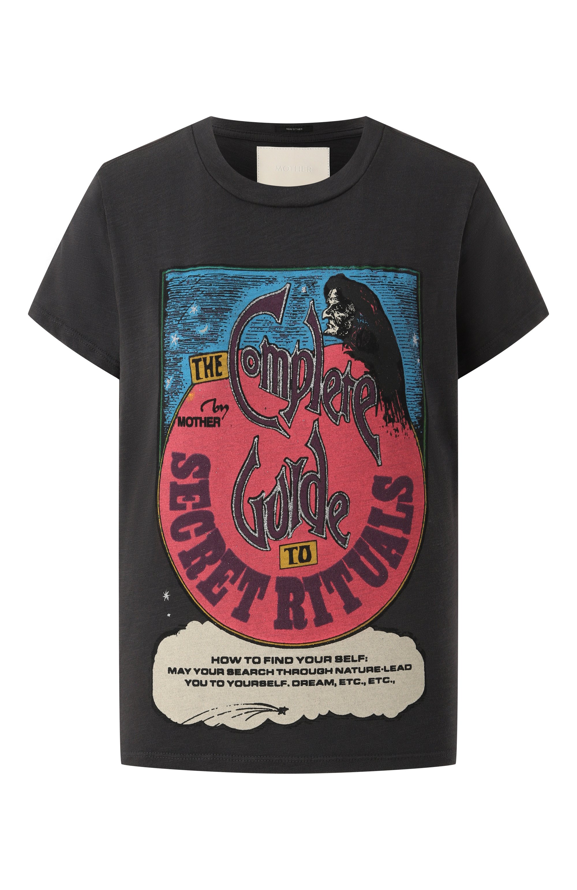 Хлопковая футболка MOTHER темно-серого цвета по цене 21900 руб., арт. 8621-601/M, фото 1 Хлопковая футболка MOTHER, арт. 8621-601/M, фото 1