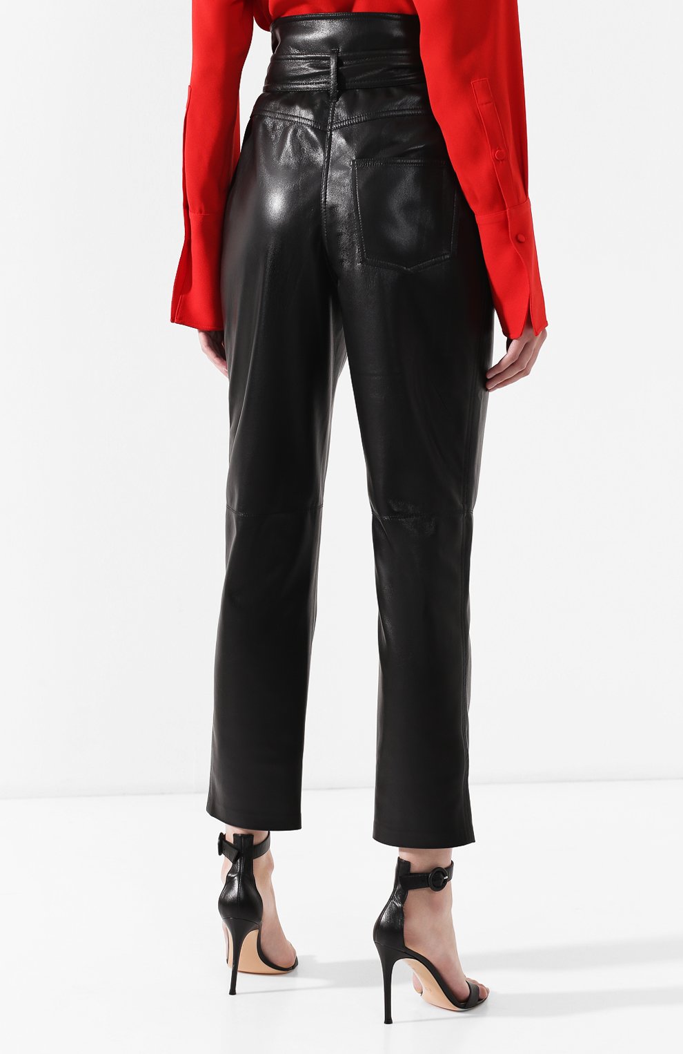 Брюки с завышенной талией NANUSHKA, арт. ETHAN_BLACK_VEGAN LEATHER, фото 4