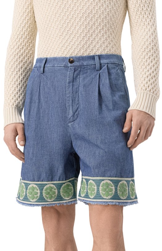 Джинсовые шорты Valentino 6V3DD03TAL4 Синий  6V3DD03TAL4 Фото 3