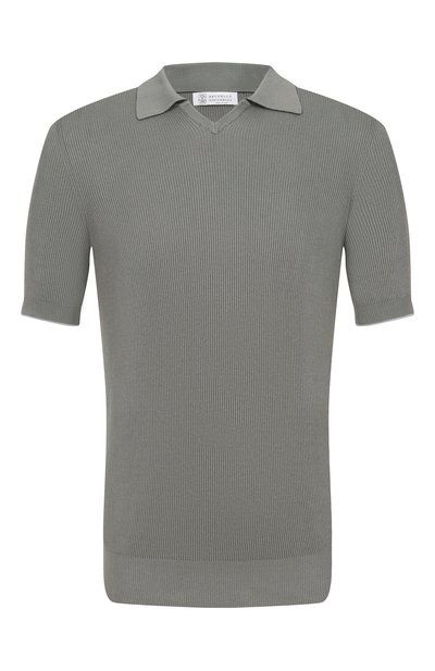 Мужская хлопковое поло BRUNELLO CUCINELLI, арт. M29400015