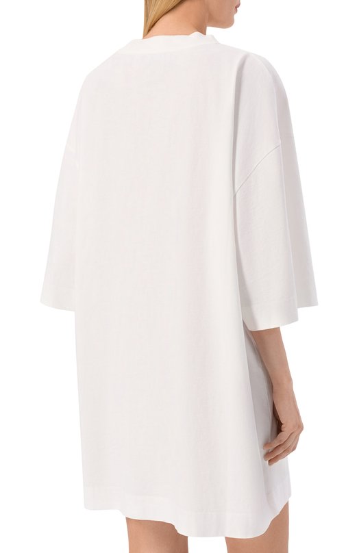 Хлопковое платье Off-White 0WDH00AS26JER002 Белый  0WDH00AS26JER002 Фото 3