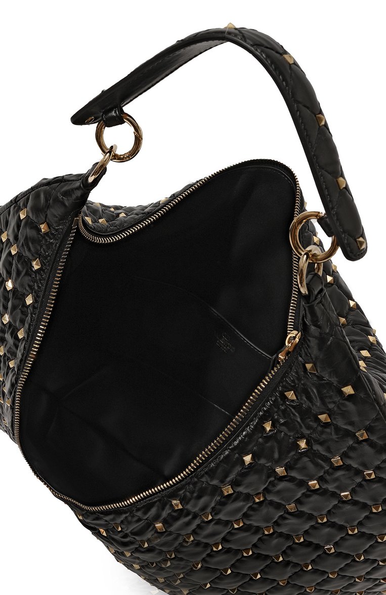 Женская сумка rockstud spike VALENTINO черного цвета, арт. 3W2B0M31WAS | Фото 5 (Материал: Натуральная кожа; Материал сплава: Проставлено; Драгоценные камни: Проставлено; Размер: large)