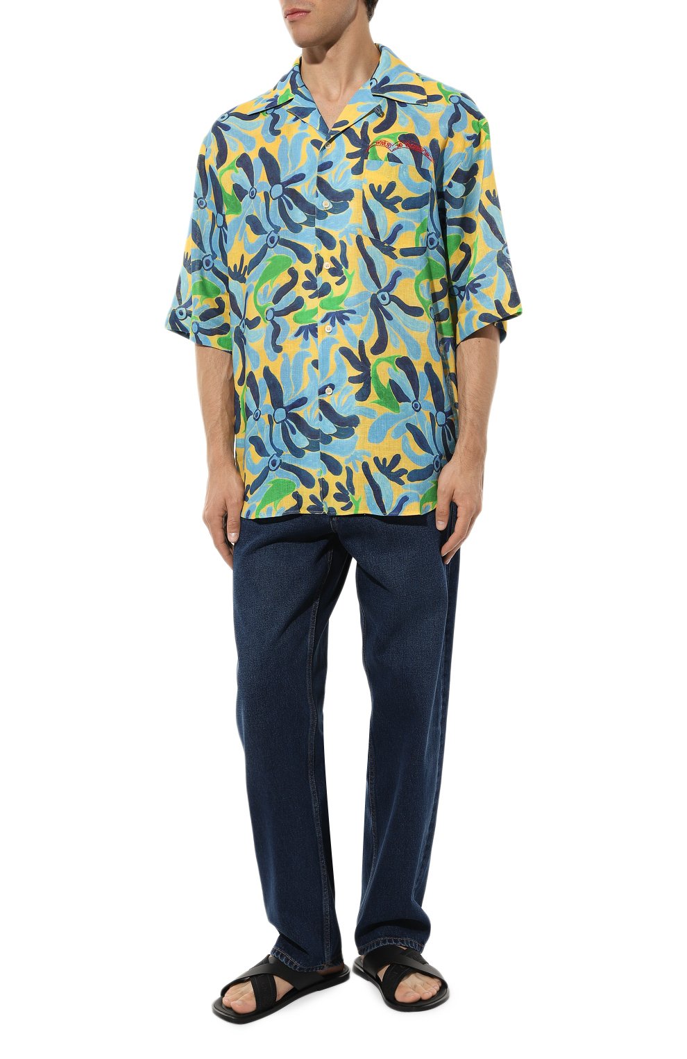 Рубашка изо льна и вискозы marni x no vacancy inn MARNI, арт. CUMU0273S0 UTL003, фото 2