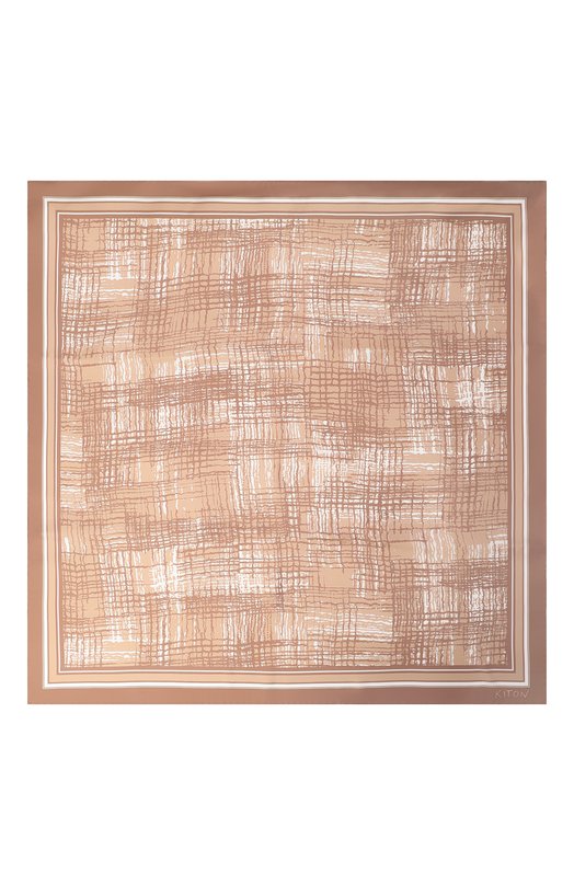 Шелковый платок Kiton D53754K0953H05 Коричневый  D53754K0953H05 Фото 4