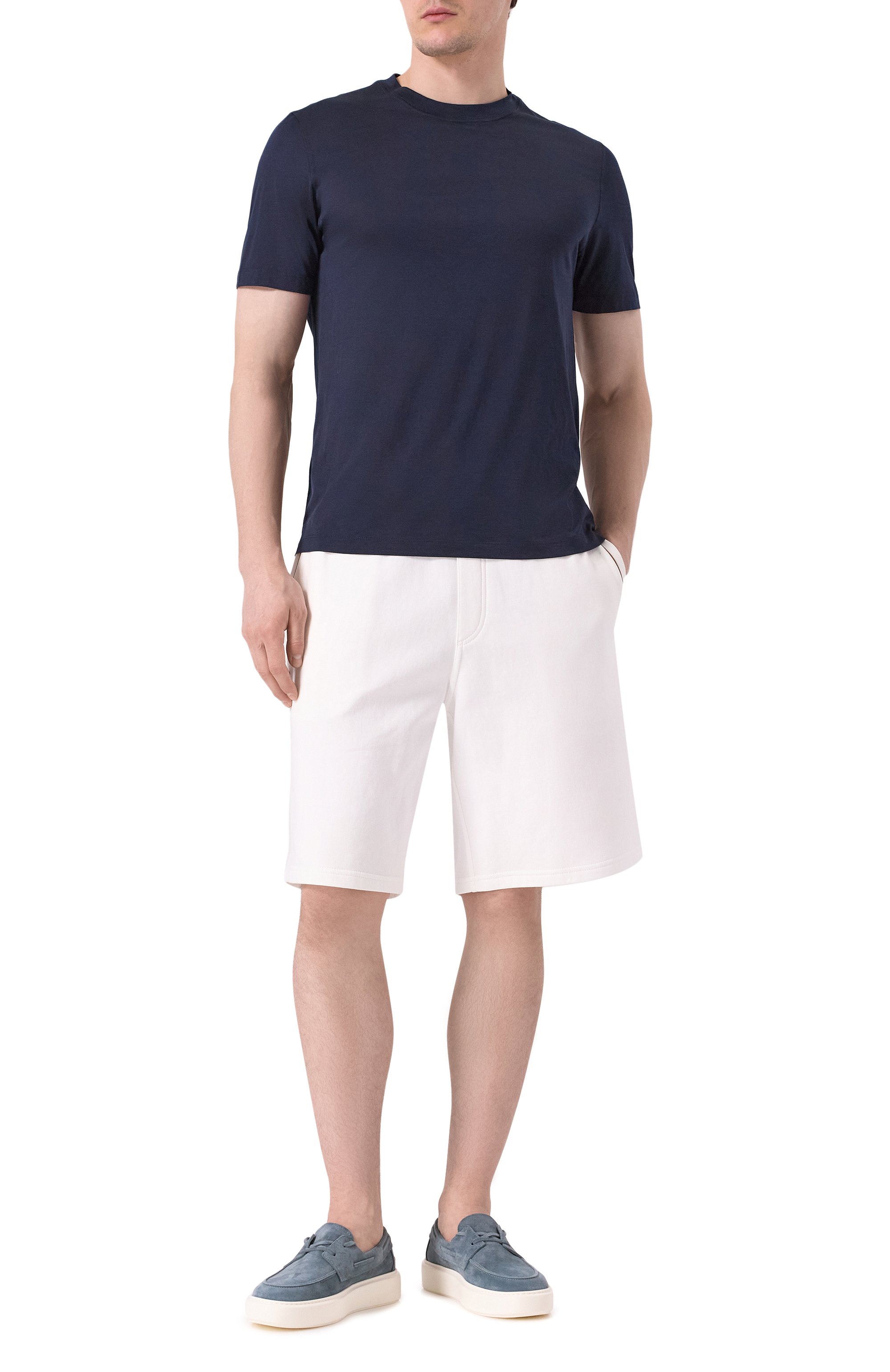 Хлопковые шорты BRUNELLO CUCINELLI, арт. MW8633318G, фото 2