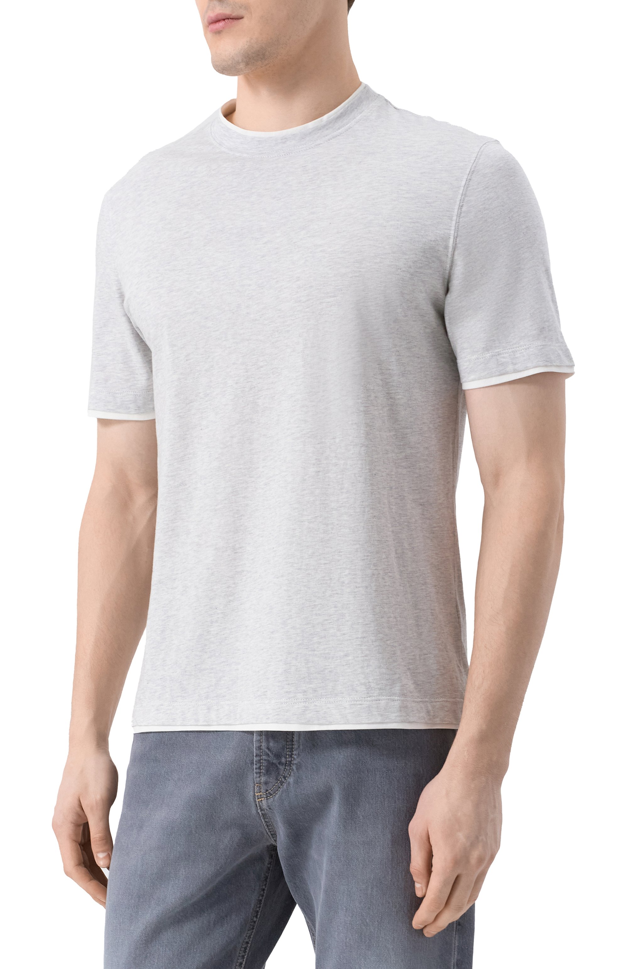 Хлопковая футболка BRUNELLO CUCINELLI, арт. M0B137427, фото 3