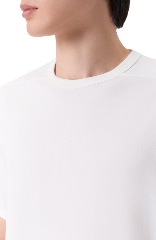 Хлопковая футболка Rick Owens RU01F2232/JA Белый  RU01F2232/JA Фото 5