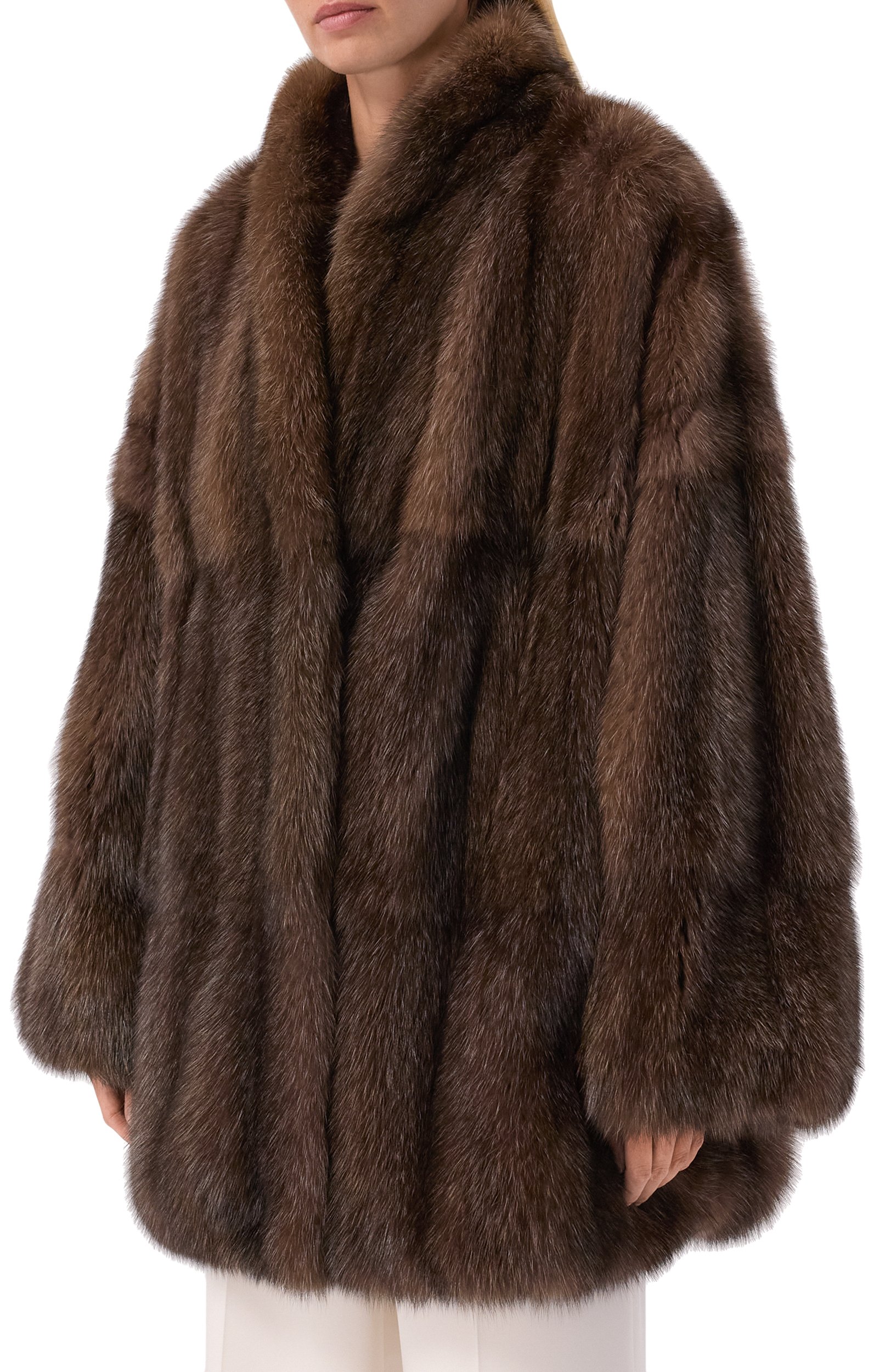 Шуба из соболя MVST, арт. M049/SABLE WILD SIL 3/4, фото 3
