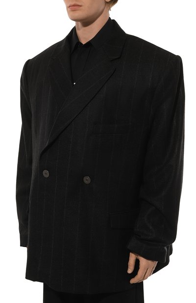 Пиджак из шерсти и кашемира WHO_AM, арт. MJ1-P231-BLK/СAGE, фото 5