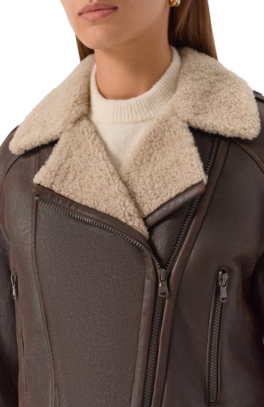 Дубленка Brunello Cucinelli MPMCI7931 Коричневый  MPMCI7931 Фото 5