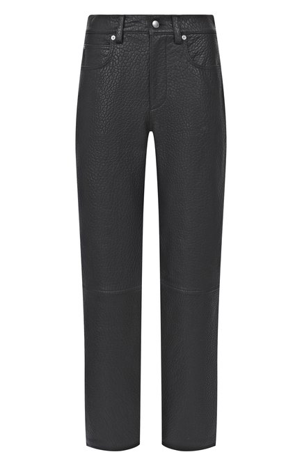 Женские кожаные брюки ALEXANDER WANG черного цвета, арт. 1WC1254797 | Фото 1 (Материал внешний: Натуральная кожа; Материал подклада: Вискоза; Драгоценные камни: Проставлено; Материал сплава: Проставлено; Длина (брюки, джинсы): Стандартные)