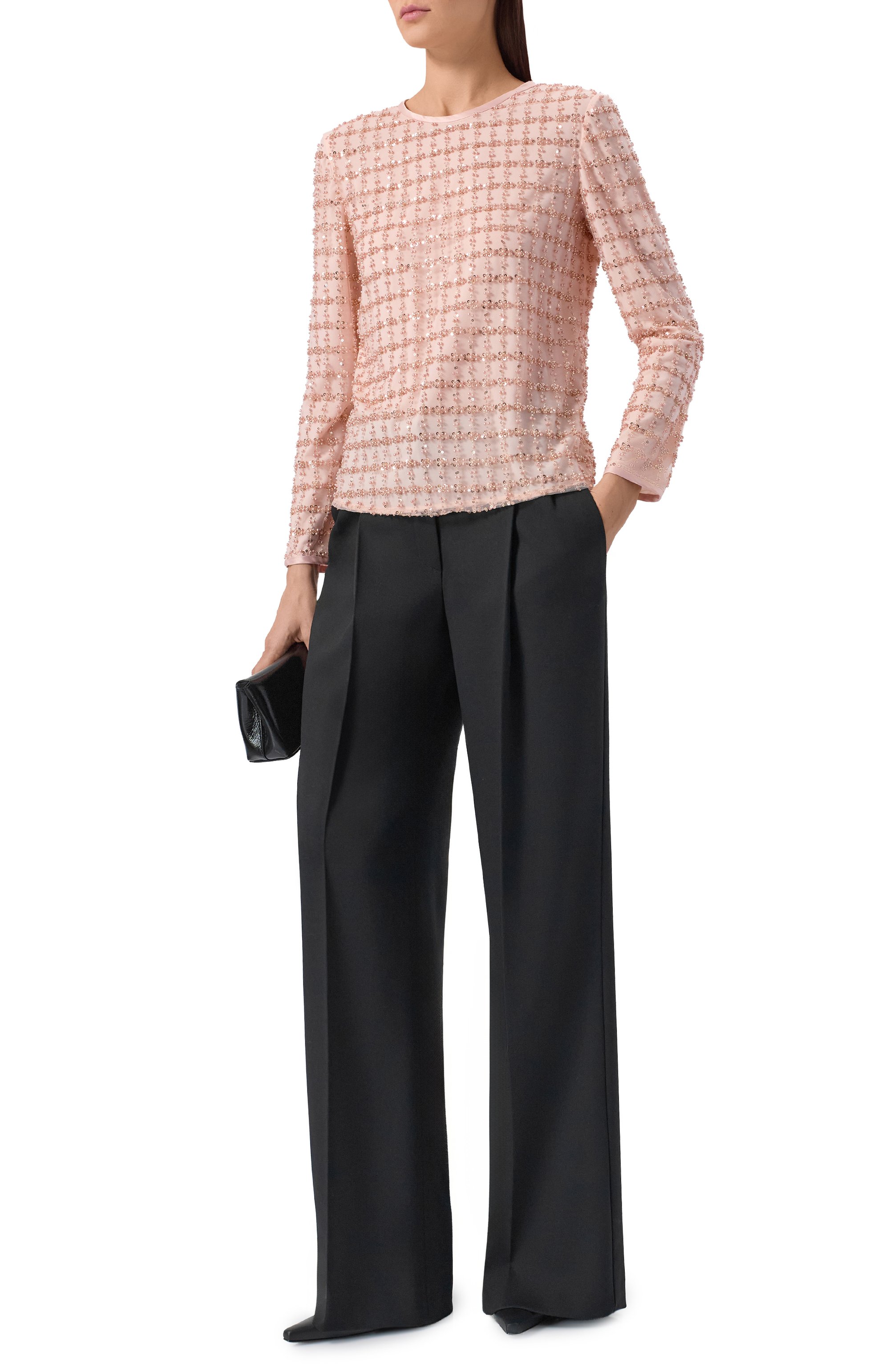 Топ с отделкой бисером EMPORIO ARMANI, арт. EW004098/AF20540, фото 2