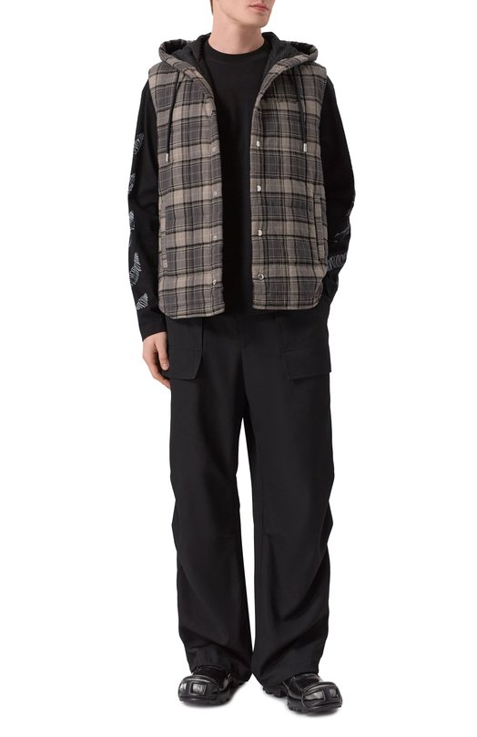 Хлопковый жилет Off-White 0MGA22BF25FAB001 Серый  0MGA22BF25FAB001 Фото 2