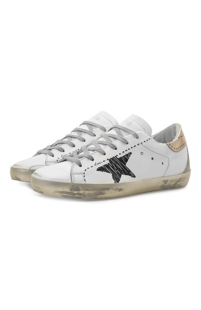 Кожаные кеды superstar GOLDEN GOOSE DELUXE BRAND, арт. GWF00102.F002028, фото 1