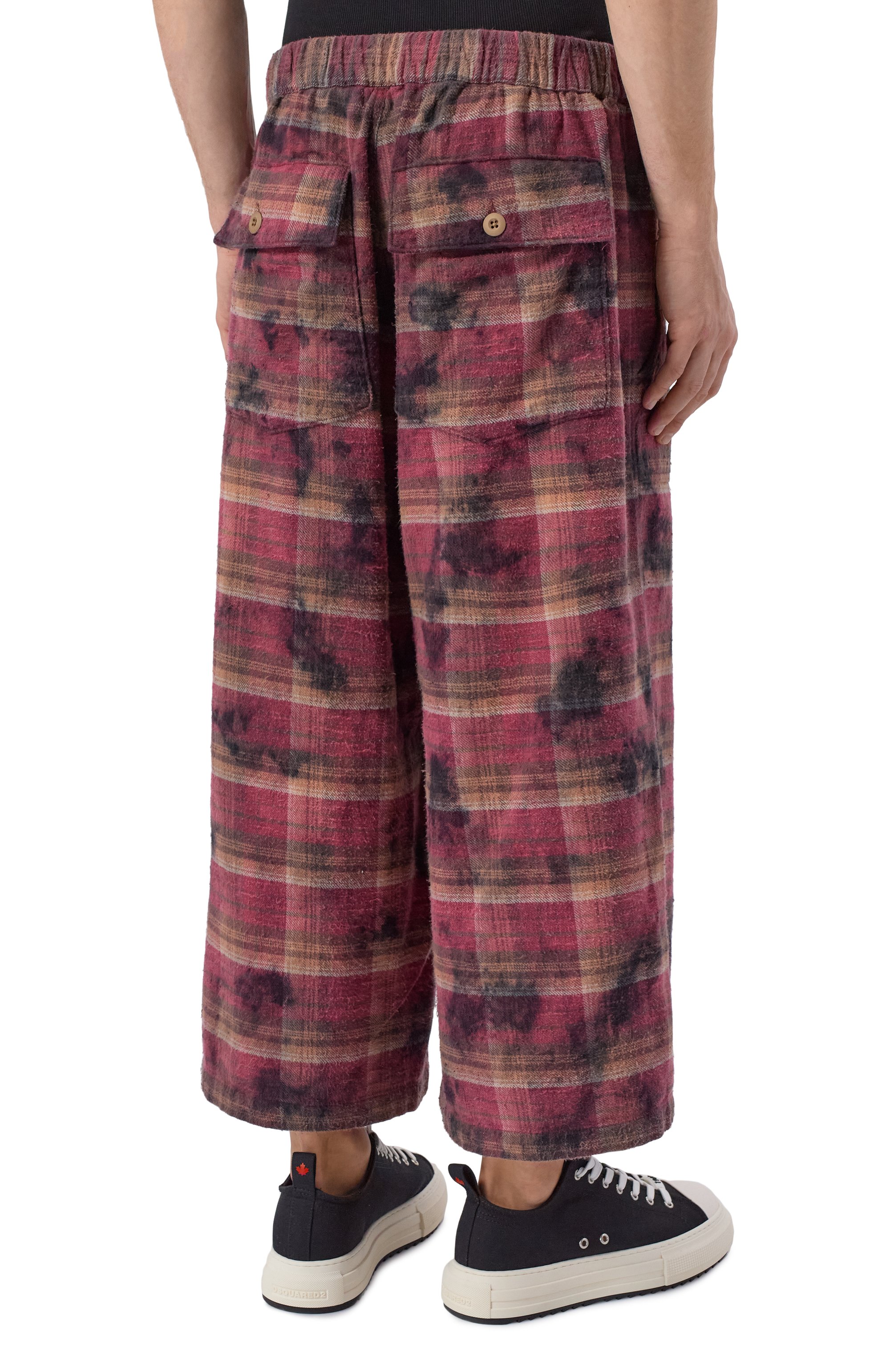 Хлопковые брюки R13 бордового цвета по цене 82250 руб., арт. R13WR412-R655B, фото 4 Хлопковые брюки R13, арт. R13WR412-R655B, фото 4