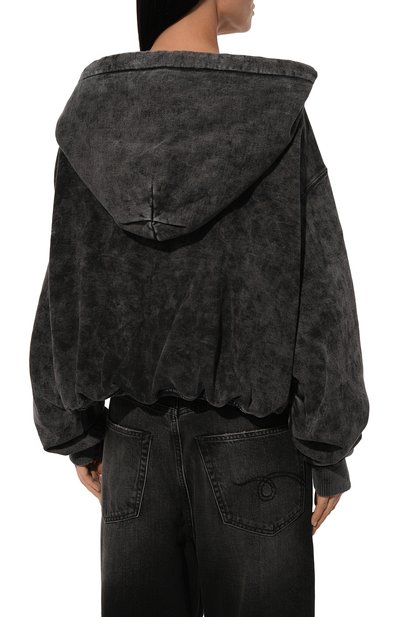 Хлопковая толстовка R13 серого цвета по цене 65300 руб., арт. R13WK216-K0010, фото 4 Хлопковая толстовка R13, арт. R13WK216-K0010, фото 4