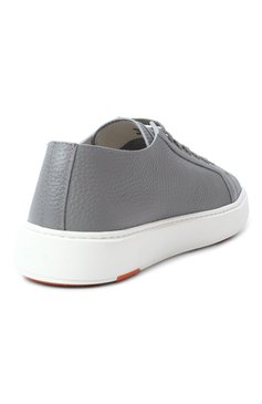 Мужские кожаные кеды SANTONI серого цвета, арт. MBCG21571BARCMMD | Фото 5 (Материал внешний: Натуральная кожа; Подошва: Массивная; Материал сплава: Проставлено; Драгоценные камни: Проставлено; Материал внутренний: Натуральная кожа; Кросс-КТ: Низкие; Стили: Классический; Материал утеплителя: Без утеплителя)