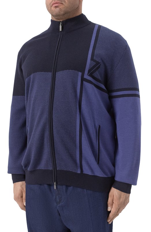 Кардиган из шерсти и шелка Zilli JSS003M0240VZDTB0/62 Синий  JSS003M0240VZDTB0/62 Фото 3