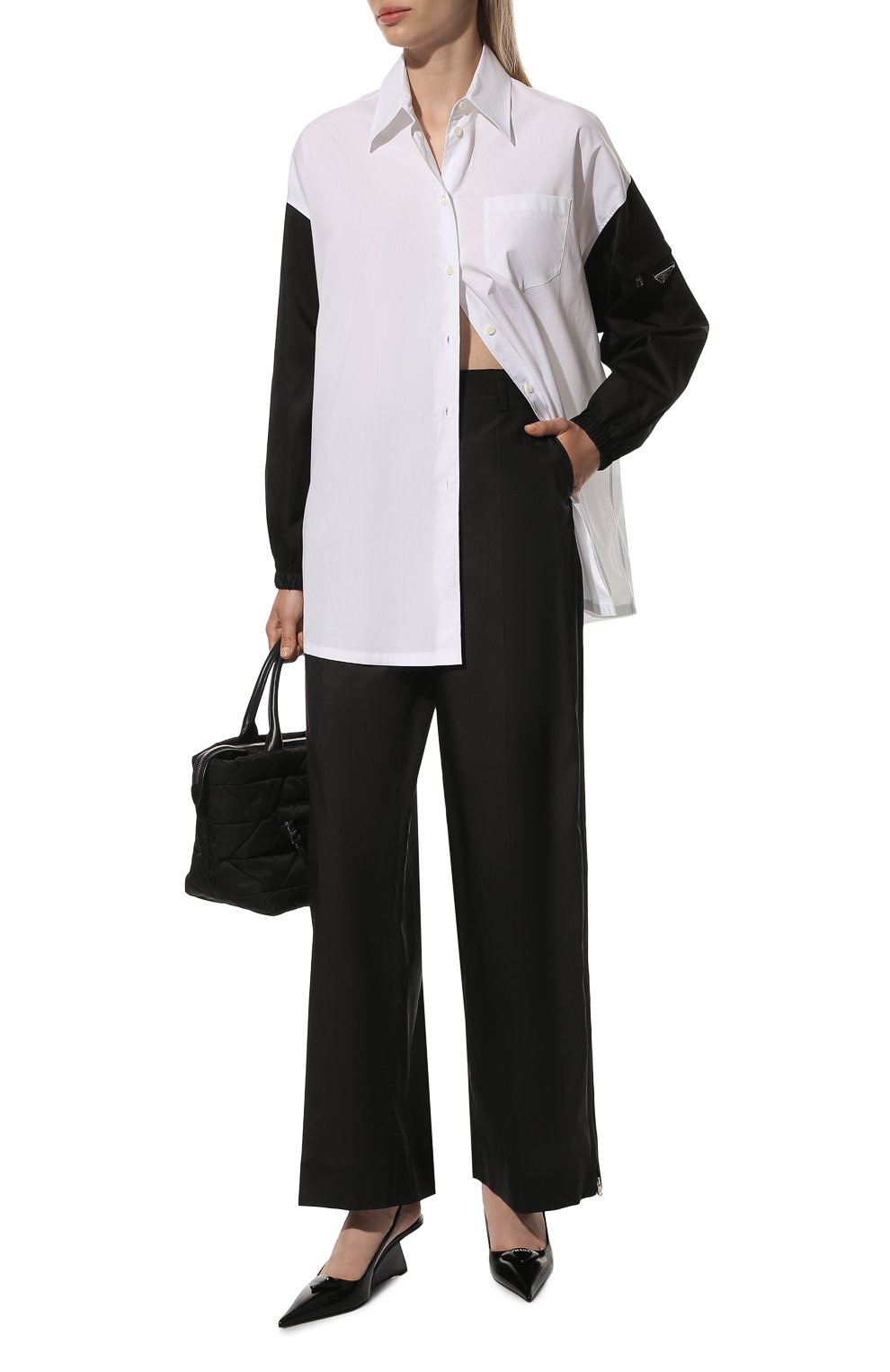 Хлопковая рубашка PRADA, арт. P415F-10UR-F0964-212, фото 2