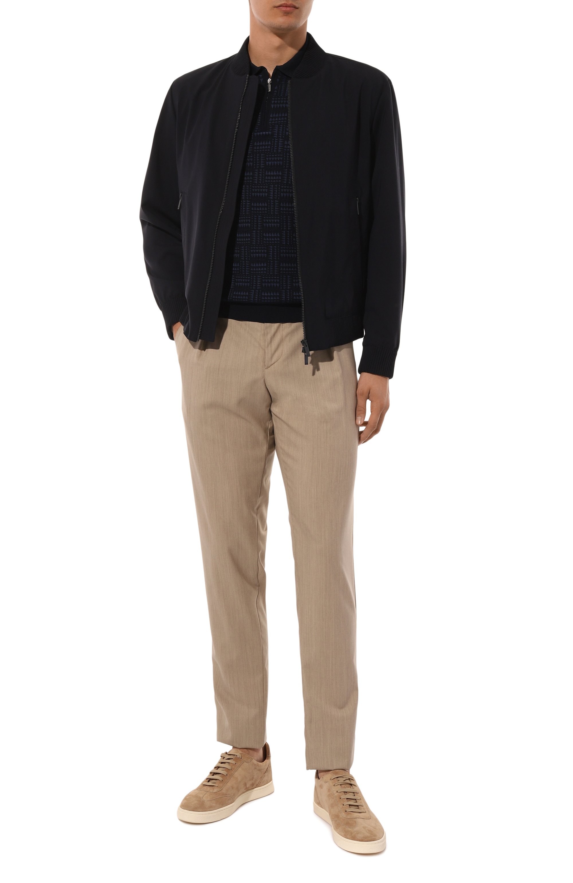 Поло из шелка и хлопка ZILLI темно-синего цвета по цене 119000 руб., арт. KZP002M0145VMPA00, фото 2 Поло из шелка и хлопка ZILLI, арт. KZP002M0145VMPA00, фото 2