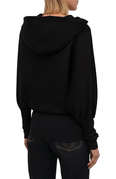 Худи VERSACE JEANS COUTURE черного цвета по цене 21200 руб., арт. 71HAI304-71DP304 FELPA FLUIDA BLACK/F0001, фото 4 Худи VERSACE JEANS COUTURE, арт. 71HAI304-71DP304 FELPA FLUIDA BLACK/F0001, фото 4