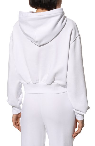 Хлопковое худи VERSACE JEANS COUTURE белого цвета по цене 31700 руб., арт. 72HAIT07-72DP314 6 EMBR0 C0TT0N FLEECE WHITE/CF01T, фото 4 Хлопковое худи VERSACE JEANS COUTURE, арт. 72HAIT07-72DP314 6 EMBR0 C0TT0N FLEECE WHITE/CF01T, фото 4