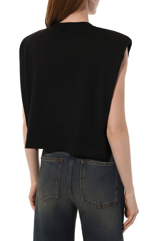 Хлопковая футболка Versace Jeans Couture 77HAHL05/CJ01L Чёрный  77HAHL05/CJ01L Фото 4