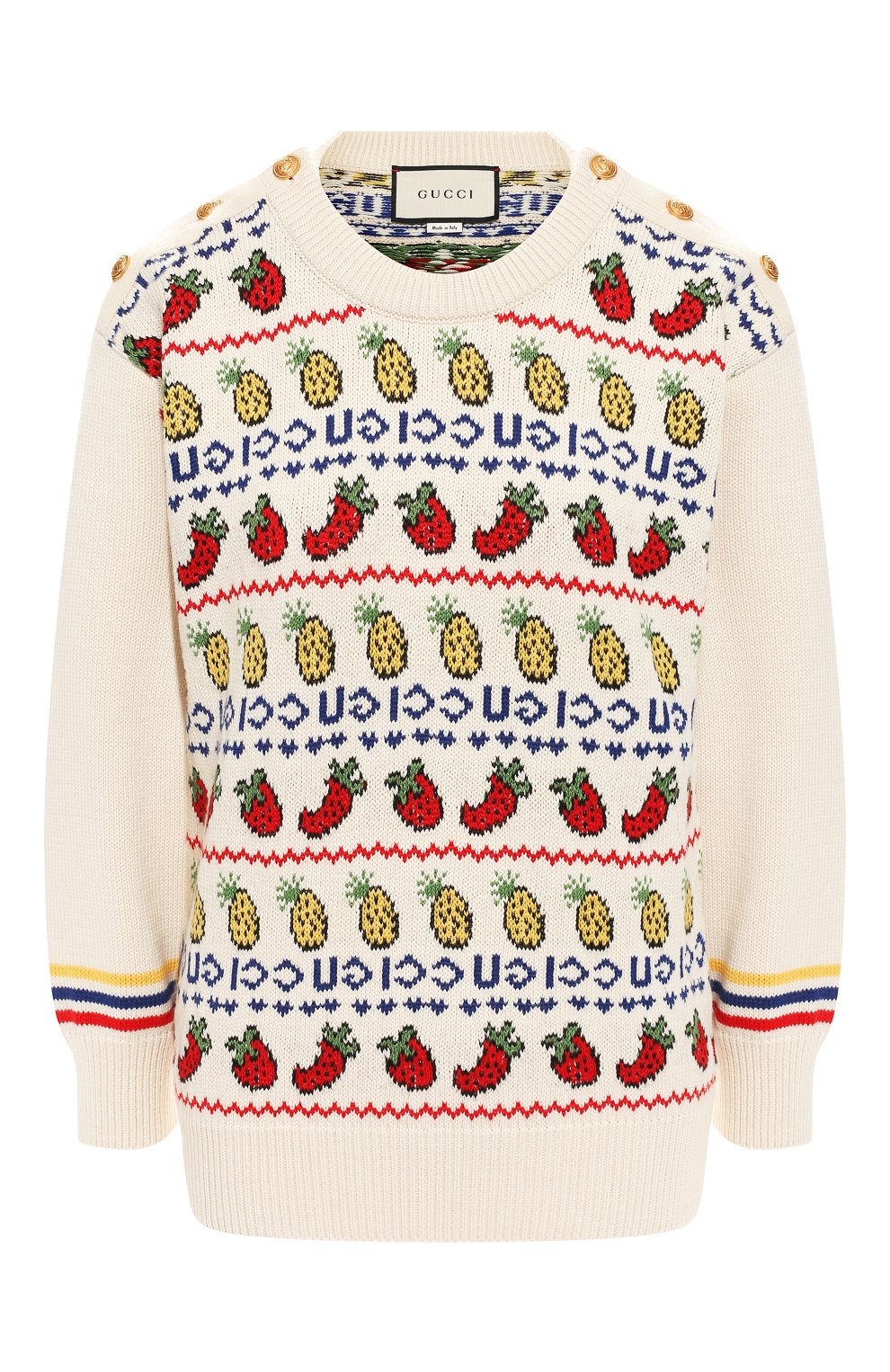 Пуловер из смеси хлопка и шерсти GUCCI, арт. 574216/XKASB, фото 1
