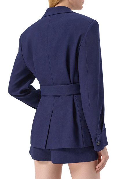 Жакет из вискозы MSGM синего цвета по цене 61900 руб., арт. 3841MDG24/257106, фото 4 Жакет из вискозы MSGM, арт. 3841MDG24/257106, фото 4
